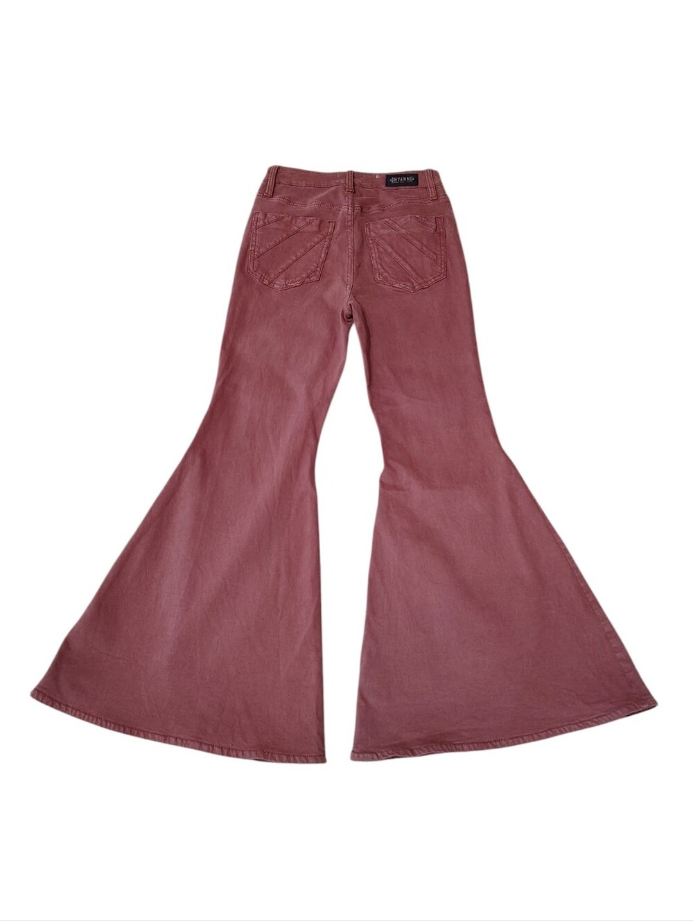 Shyanne Country Wear Rust Terracotta Petal Flare Jeans 27x30 Boho Western Tulip - Picture 5 of 11